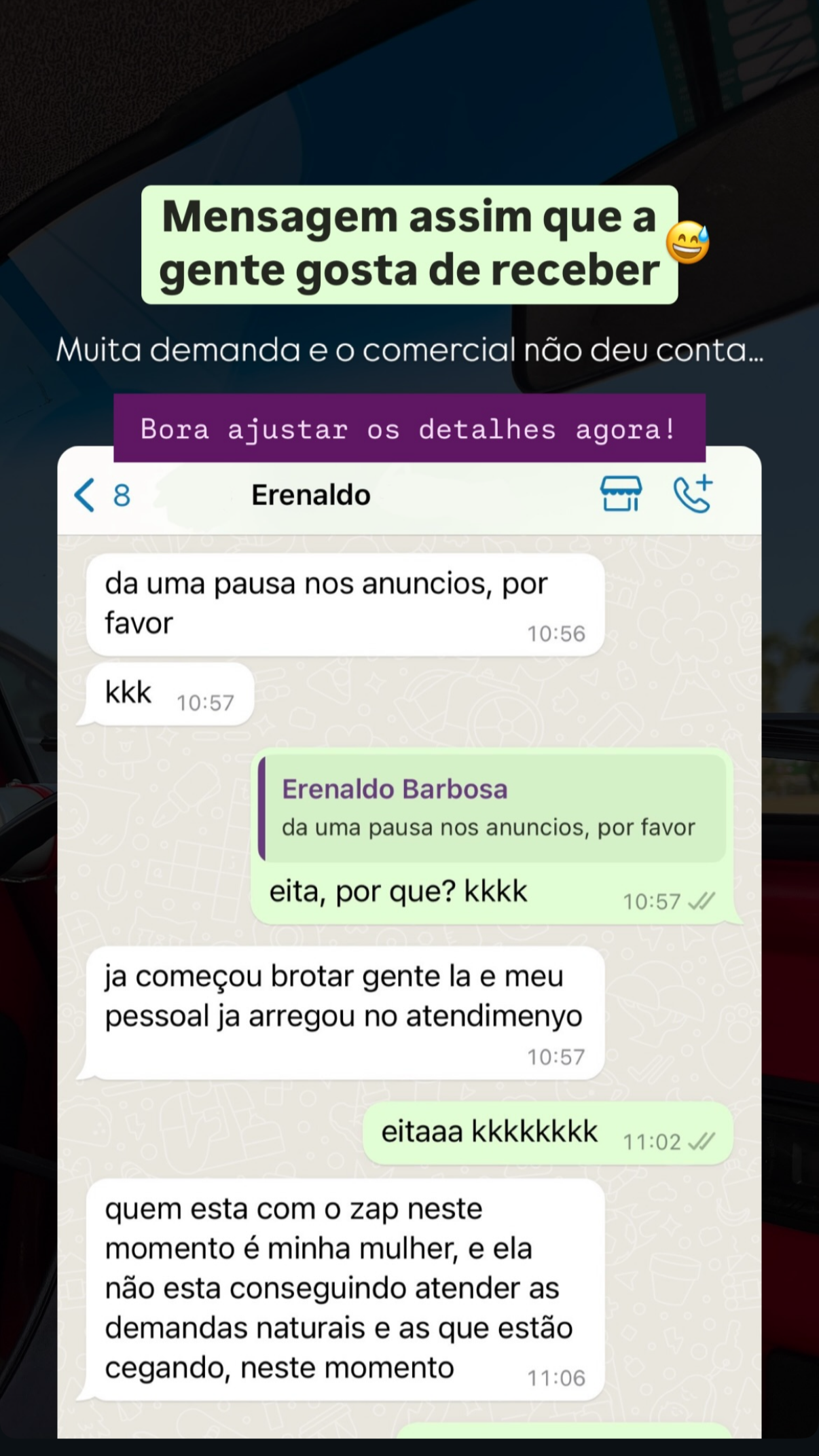 Demanda tão alta que o cliente pediu pausa nos anúncios